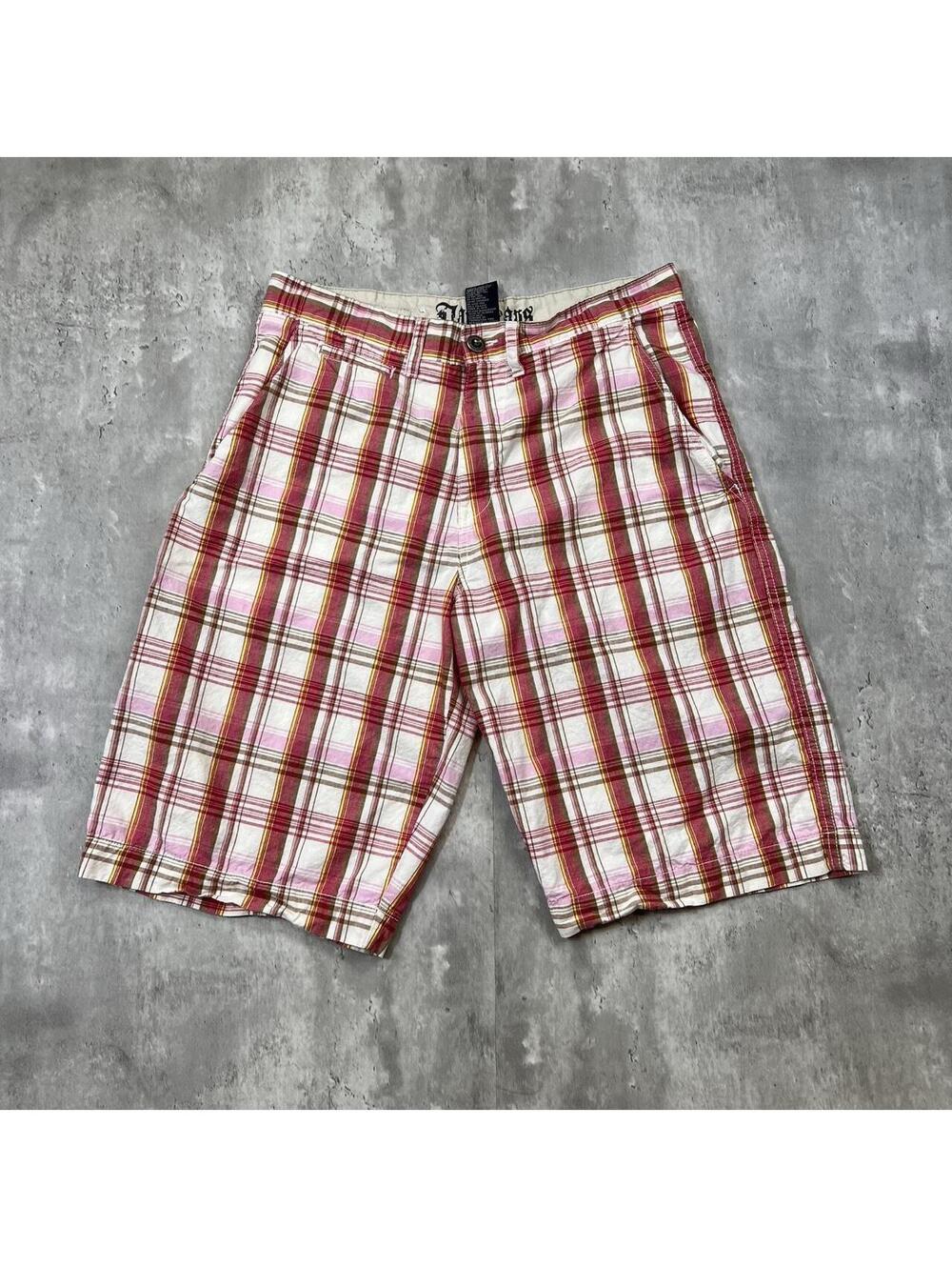 Paco Jeans Plaid Cargo Shorts Y2K Skate Grunge